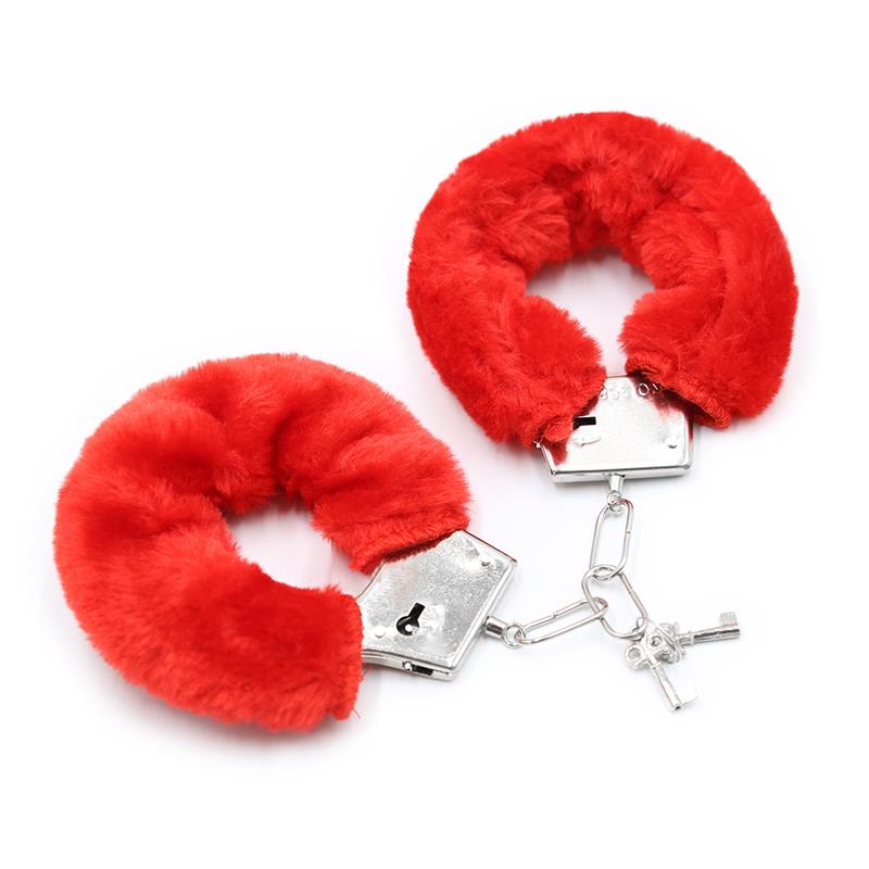 Furry Metal Handcuffs Red – Image 10