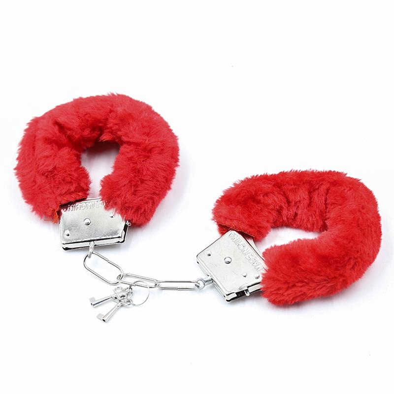 Furry Metal Handcuffs Red – Image 6