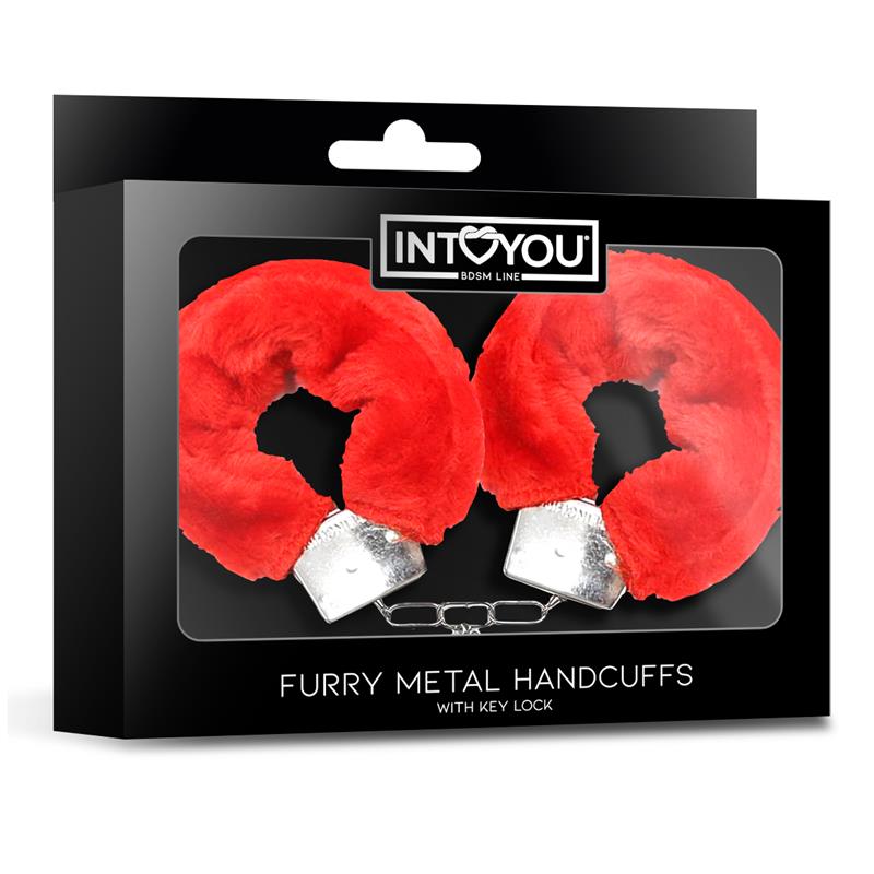 Furry Metal Handcuffs Red – Image 8