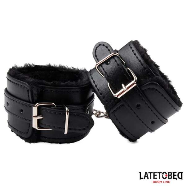 Furry Wrist Cuff Black