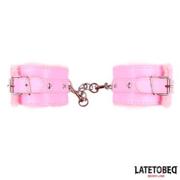 Furry Wrist Cuff Pink
