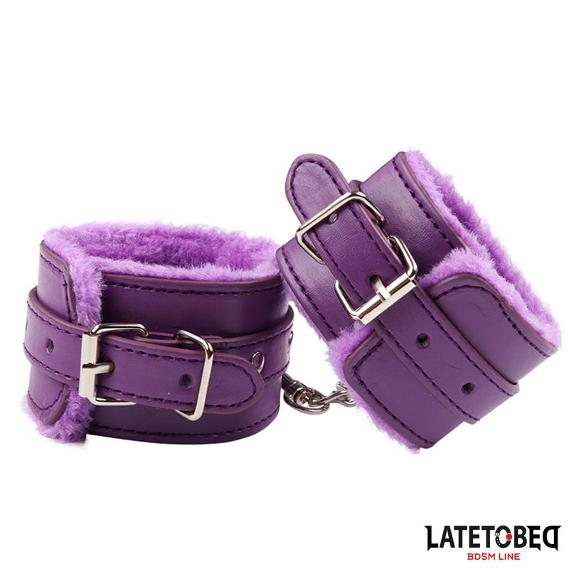 Furry Wrist Cuff Purple – Image 3