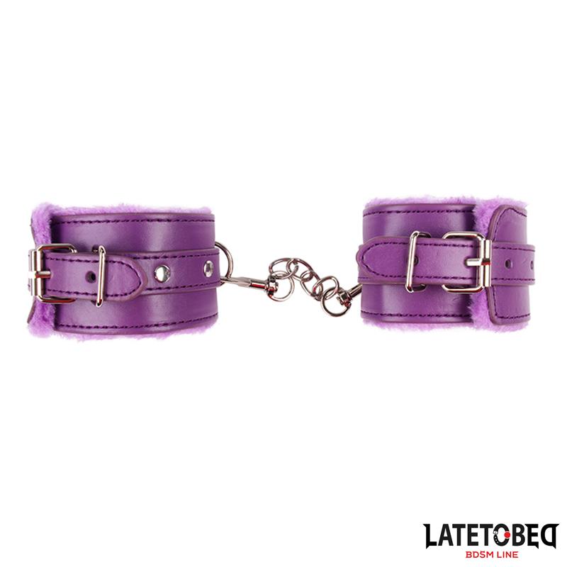 Furry Wrist Cuff Purple – Image 4