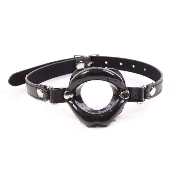 Gag Ball Mouth Shaped Black – Image 3