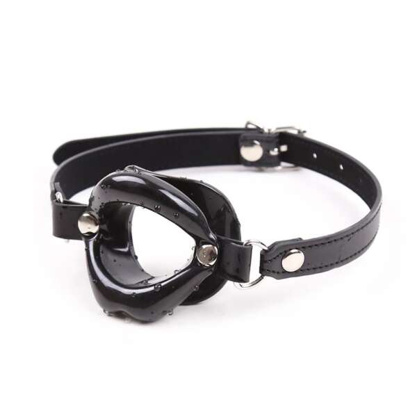 Gag Ball Mouth Shaped Black – Image 9