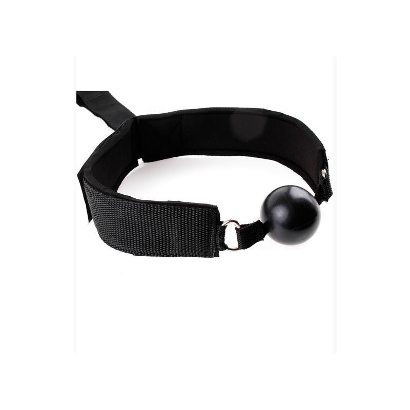 Gag Ball with Hand Cuff Black – Image 5