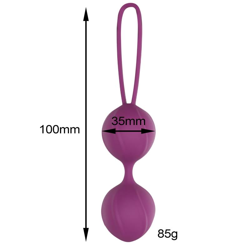 Garbo Double Kegel Ball Silicone Purple – Image 3