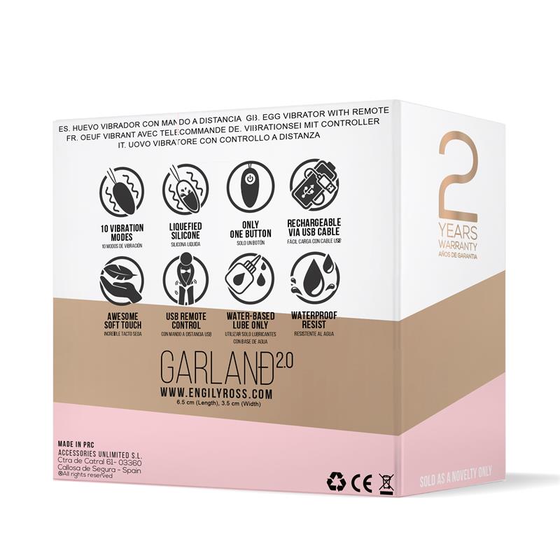 Garland 2.0 Vibrating Egg Remote Control USB Injected Liquified Silicone – Image 6