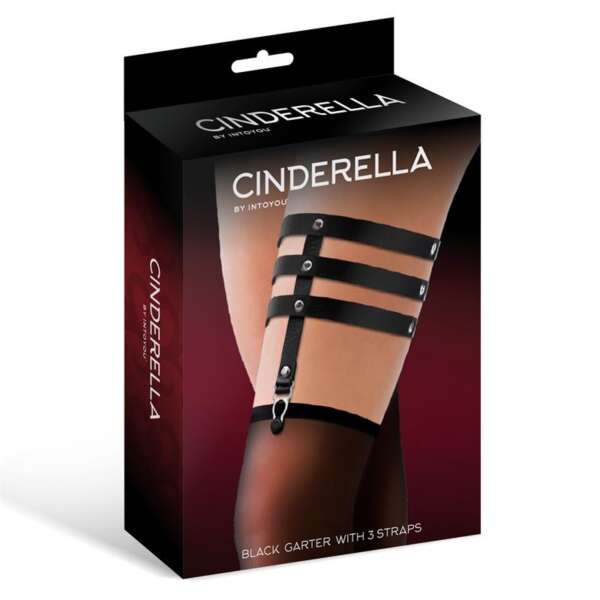 Garter with 3 Straps Vegan Leather One size – Image 3
