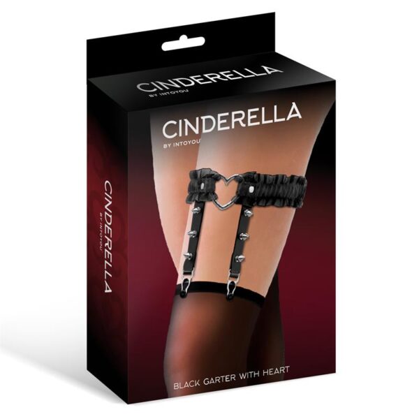 Garter with Heart and Ruffles Vegan Leather One Size – Image 3