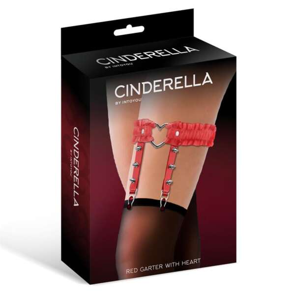Garter with Heart and Ruffles Vegan Leather One Size – Image 3
