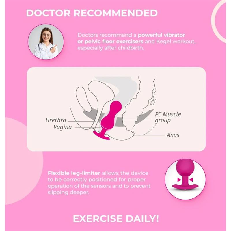 Gballs 3 Kegel Balls with App Petal Rose – Image 3