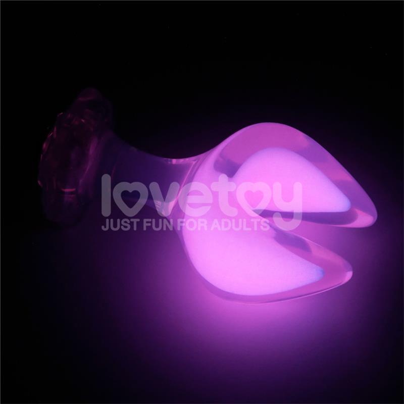 Gemoria Silicone Butt Plug dual crescent-shaped tip Glow Dark – Image 6