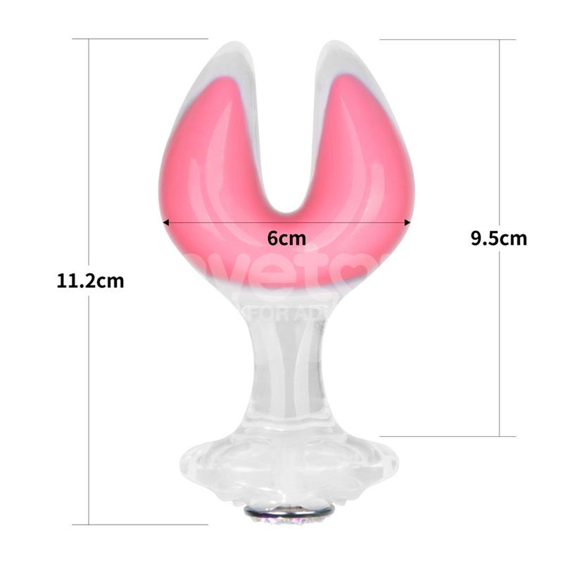 Gemoria Silicone Butt Plug dual crescent-shaped tip Glow Dark – Image 7