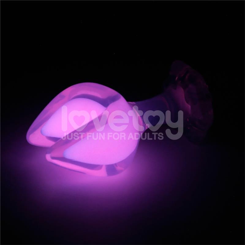 Gemoria Silicone Butt Plug dual crescent-shaped tip Glow Dark – Image 9