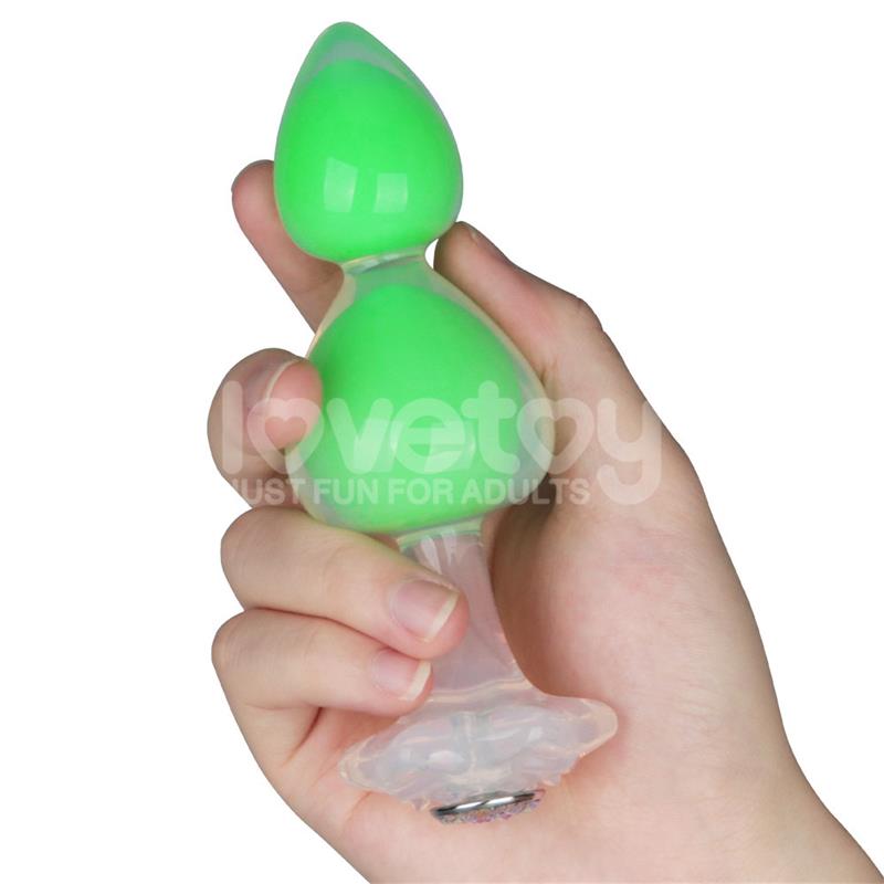 Gemoria Silicone Butt Plug Internal steel ball Glow in Dark – Image 13