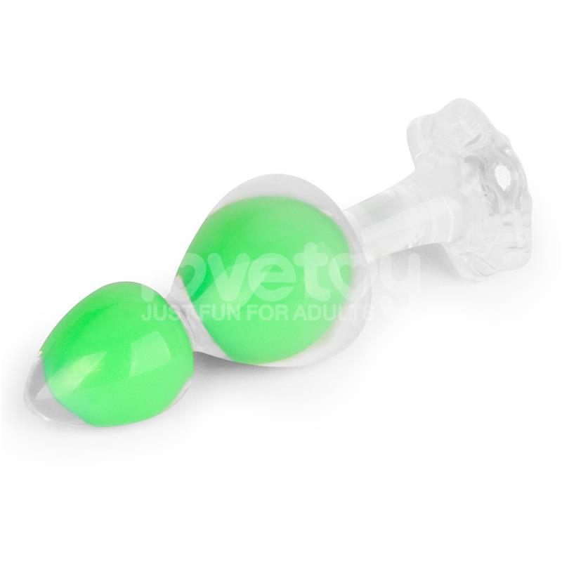 Gemoria Silicone Butt Plug Internal steel ball Glow in Dark – Image 7