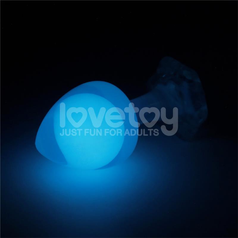 Gemoria Silicone Butt Plug Internal Steel Ball Glow in the Dark – Image 3