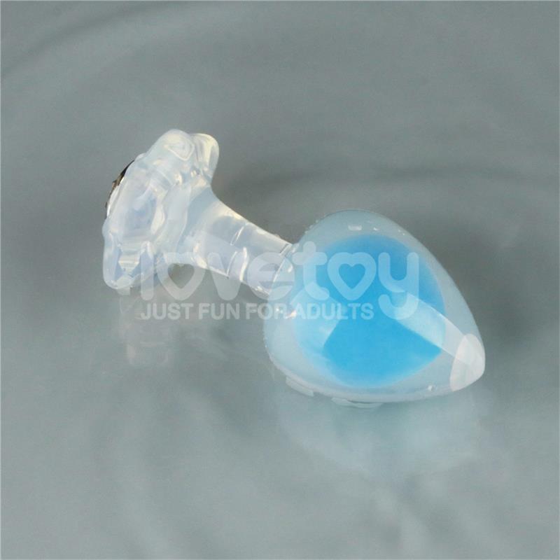 Gemoria Silicone Butt Plug Internal Steel Ball Glow in the Dark – Image 9