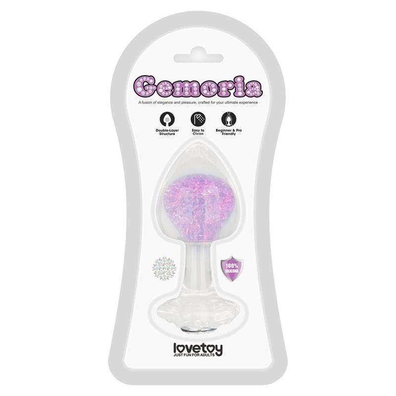 Gemoria Silicone Butt Plug with Crystal Sphere – Image 9