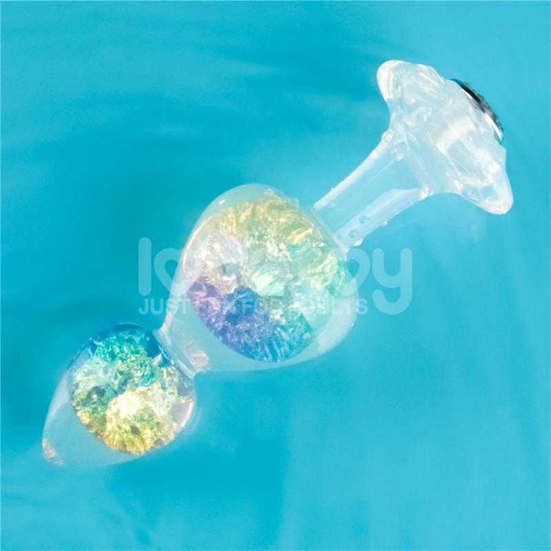 Gemoria Silicone Butt Plug with Crystal Sphere Multicolor – Image 3