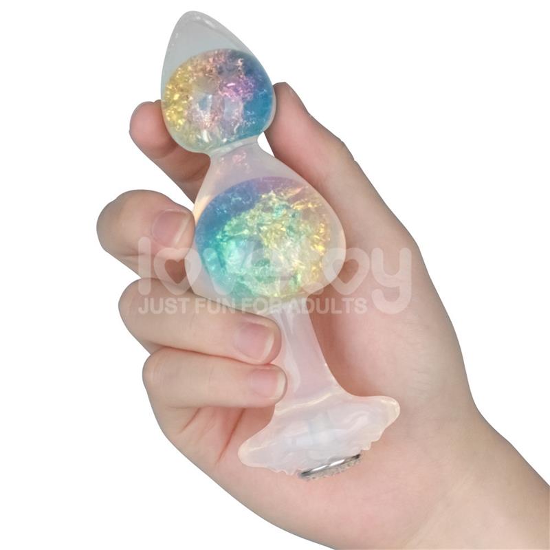 Gemoria Silicone Butt Plug with Crystal Sphere Multicolor – Image 7