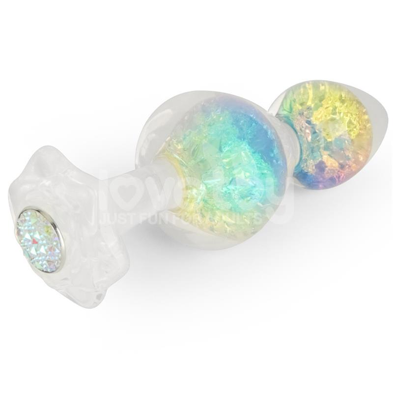 Gemoria Silicone Butt Plug with Crystal Sphere Multicolor – Image 9