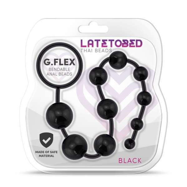 G.Flex Bendable Thai Anal Beads Black – Image 5