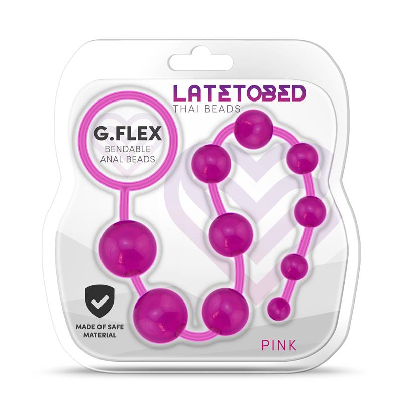 G.Flex Bendable Thai Anal Beads Pink – Image 4