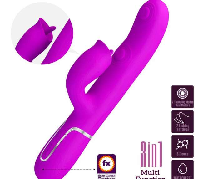 Gigi Vibrator Licking and Thumping Fuchsia