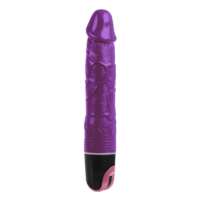 Glitter Vibrating Dildo Purple