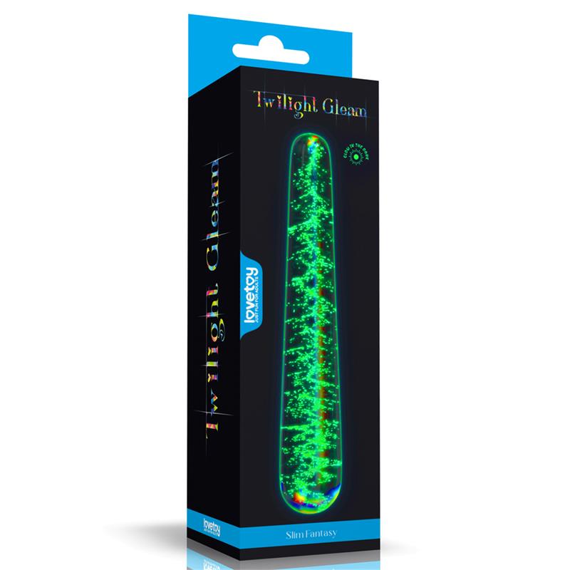 Glow in the Dark Glass Dildo Twilight Gleam Slim – Image 4