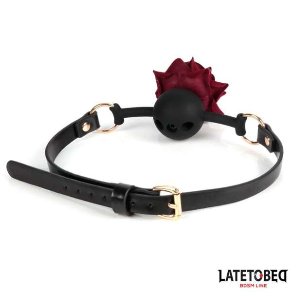 Gold Metal rose gag Ball – Image 3