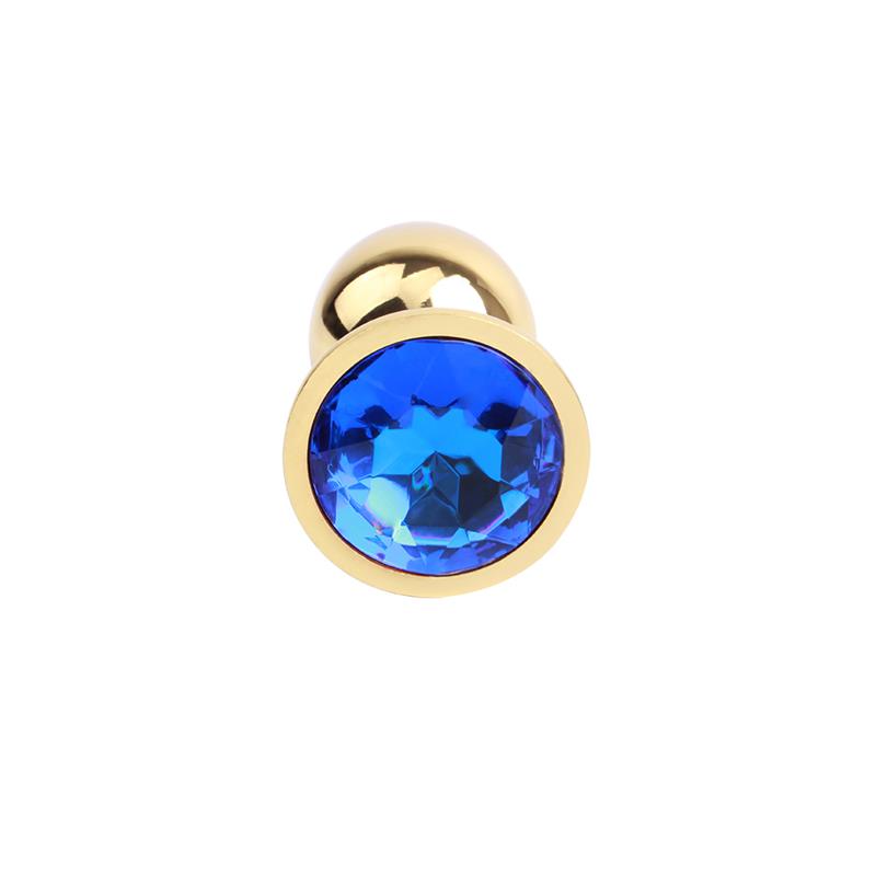 Golden Butt Plug with Blue Jewel – Image 7