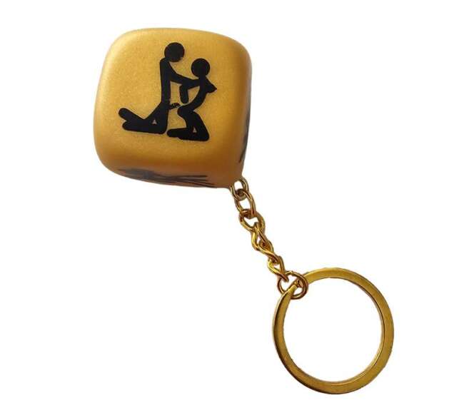 Llavero Dados de Posición Dorados