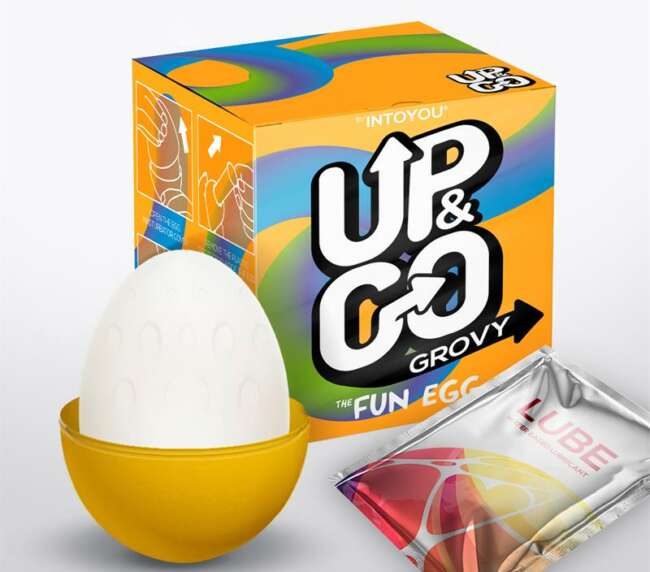 Grovy Masturbator Egg Elastic Yellow