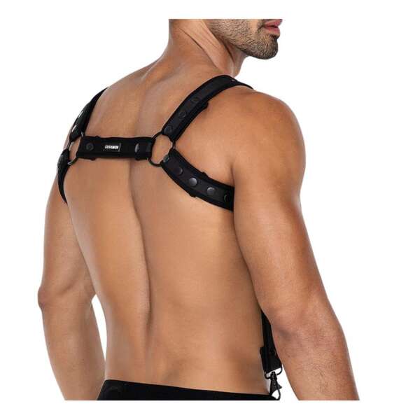H4RNESS05 Chest Harness Neon Black One Size – Image 3