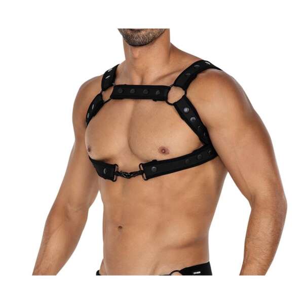H4RNESS05 Chest Harness Neon Black One Size – Image 6