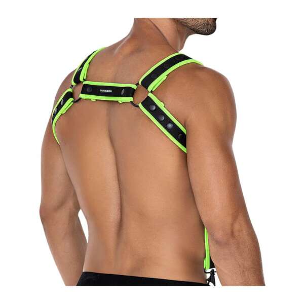H4RNESS05 Chest Harness Neon Green One Size – Image 4