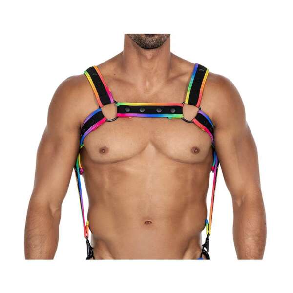 H4RNESS05 Chest Harness Neon MultiColor One size – Image 3