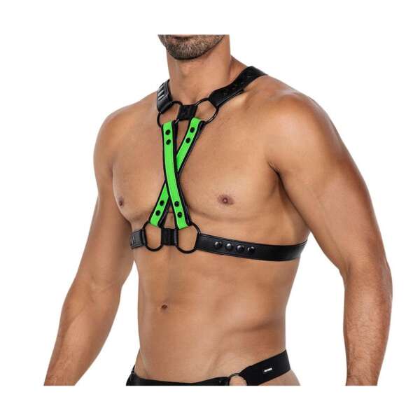 H4RNESS06 Chest Harness 4WAY Blazing Green One Size – Image 3