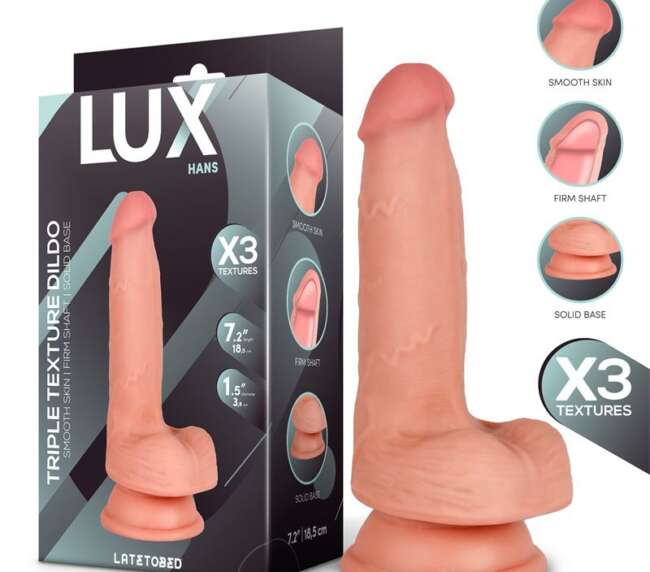 Hans Triple Density Dildo with Balls 7.2