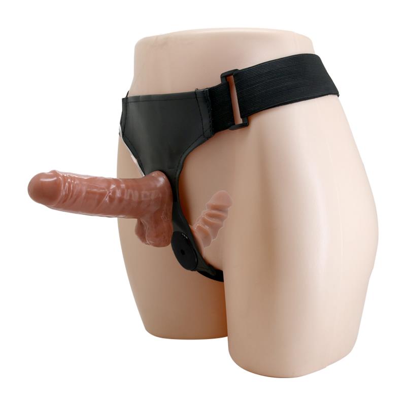Harness with Double Retractable Dildo with Vibration – Image 12