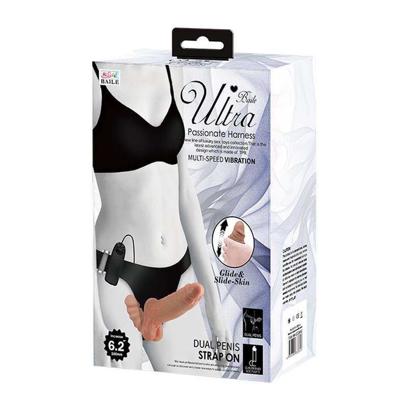 Harness with Double Retractable Dildo with Vibration – Image 13