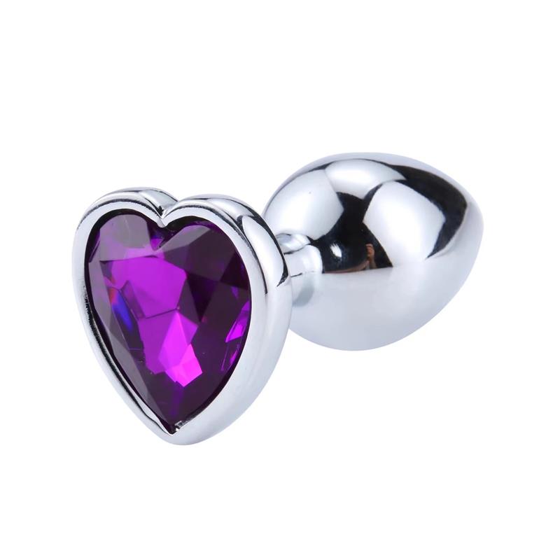 Heart Shaped Butt Plug Purple Lavender Size S – Image 5
