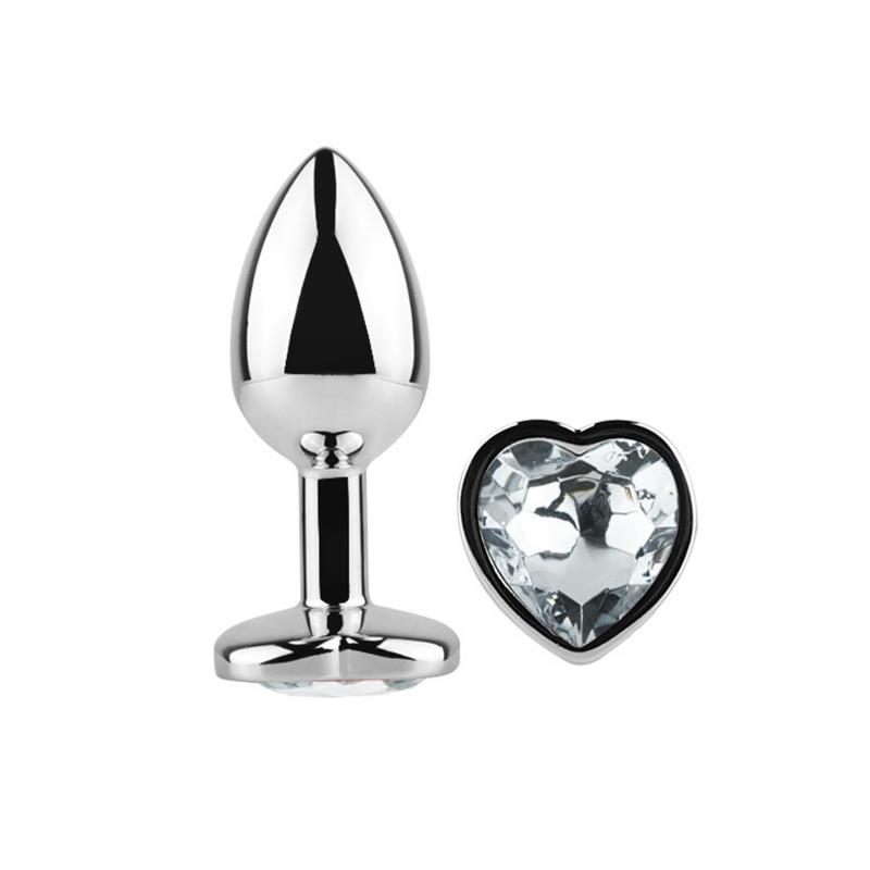 Heart Shaped Butt Plug White Size M – Image 5