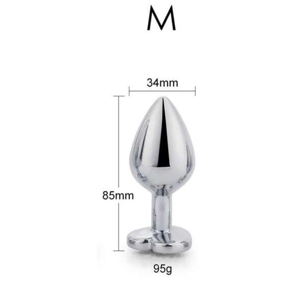 Heart Shaped Butt Plug White Size M – Image 8