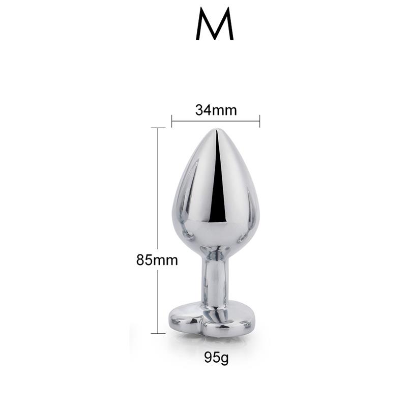 Heart Shaped Butt Plug White Size M – Image 8