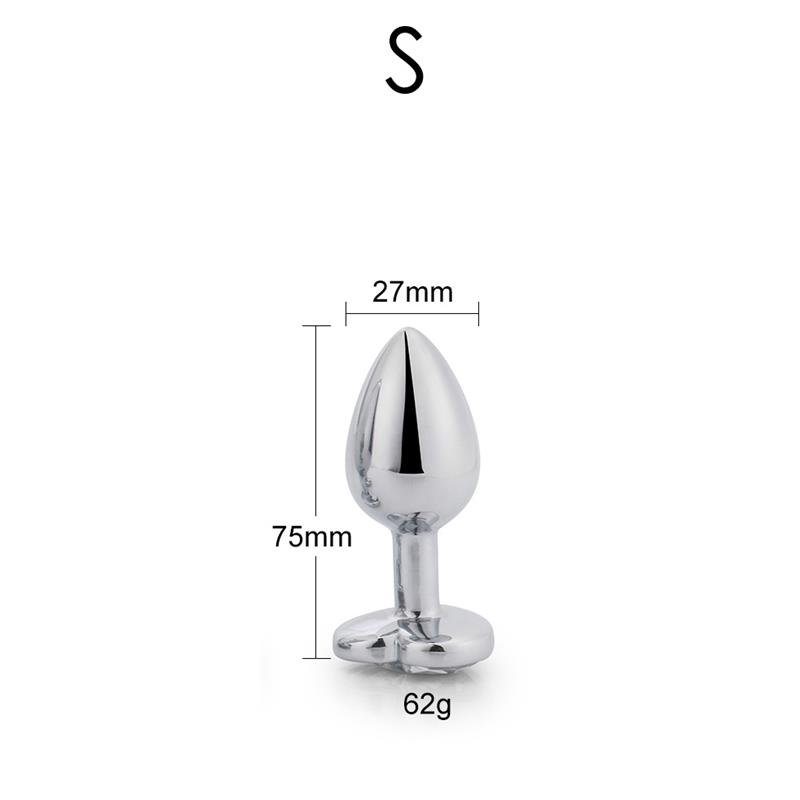 Heart Shaped Butt Plug White Size S – Image 3