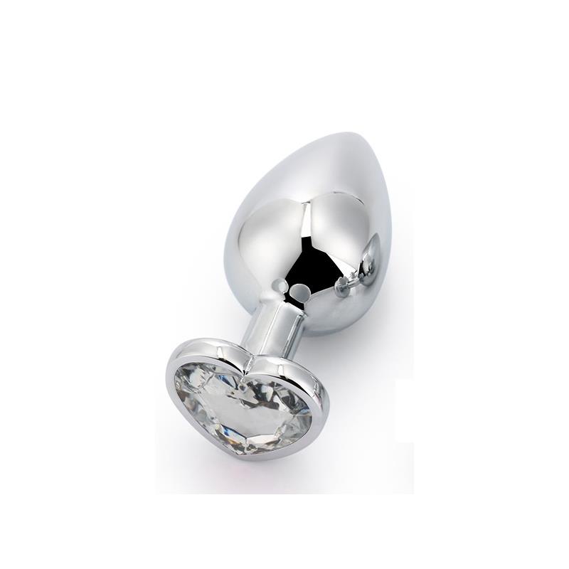 Heart Shaped Butt Plug White Size S – Image 6